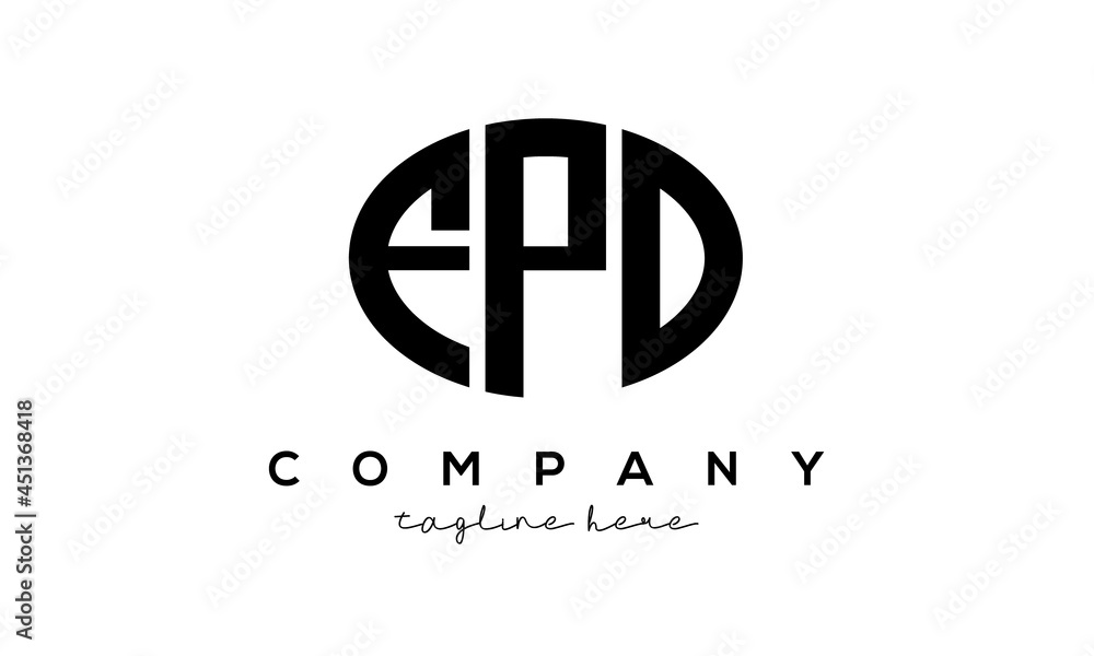 FPD three Letters creative circle logo design
