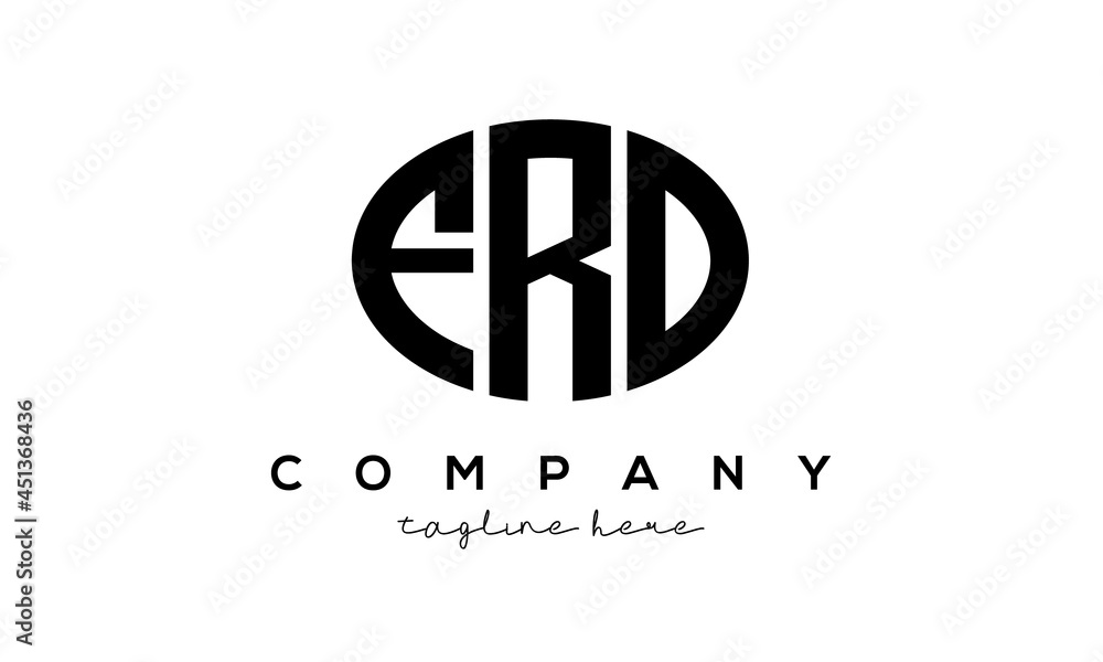 FRD three Letters creative circle logo design FRD three Letters creative circle logo design