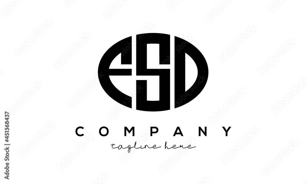 FSD three Letters creative circle logo design