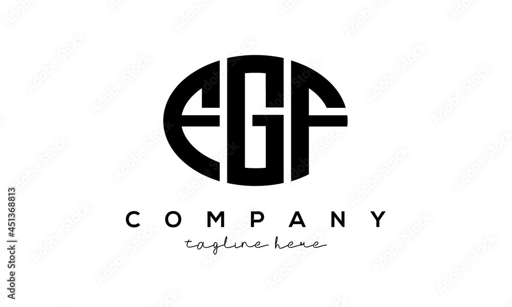 FGF three Letters creative circle logo design