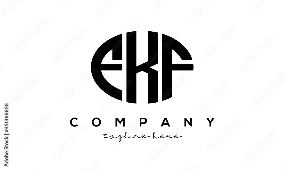FKF three Letters creative circle logo design FKF three Letters creative circle logo design