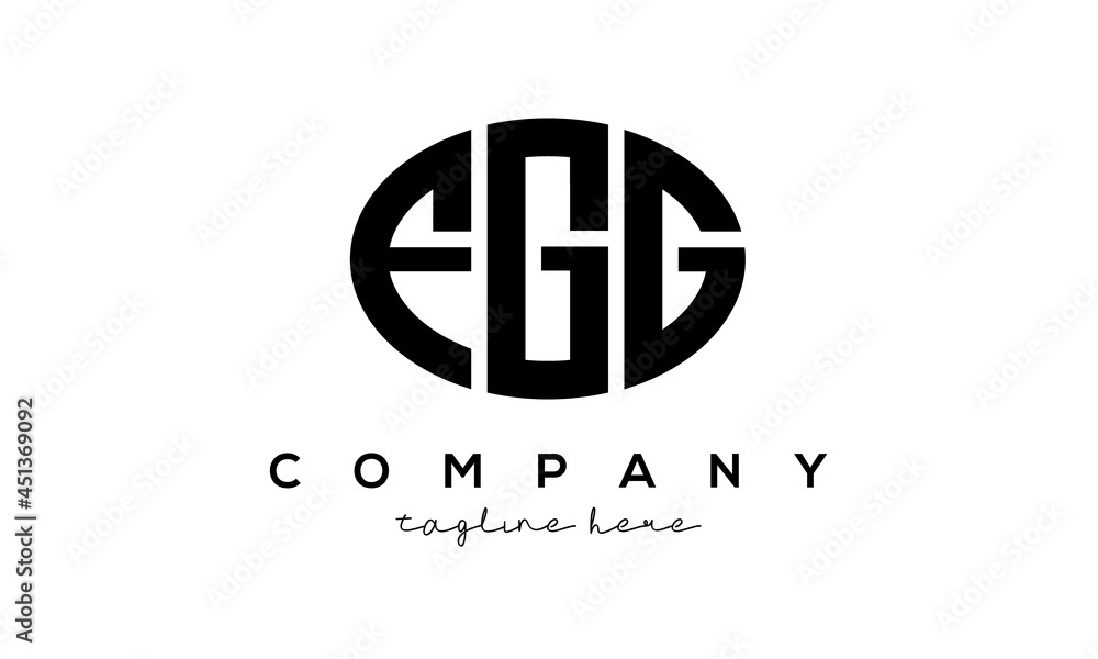 FGG three Letters creative circle logo design FGG three Letters creative circle logo design