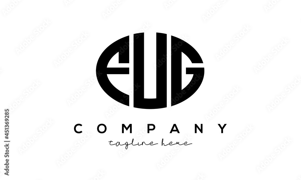 FUG three Letters creative circle logo design FUG three Letters creative circle logo design