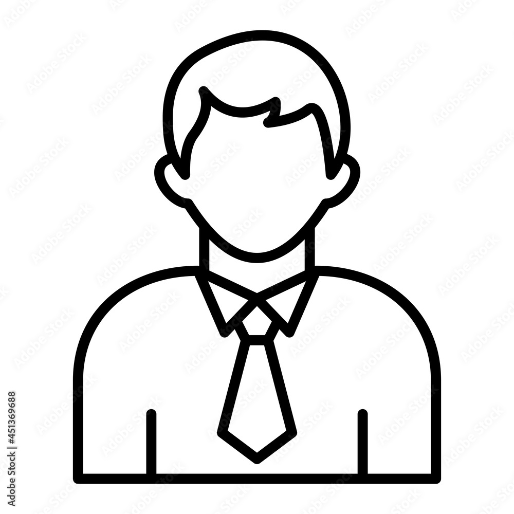 Avatar Vector Outline Icon Isolated On White Background Avatar Vector Outline Icon Isolated On White Background