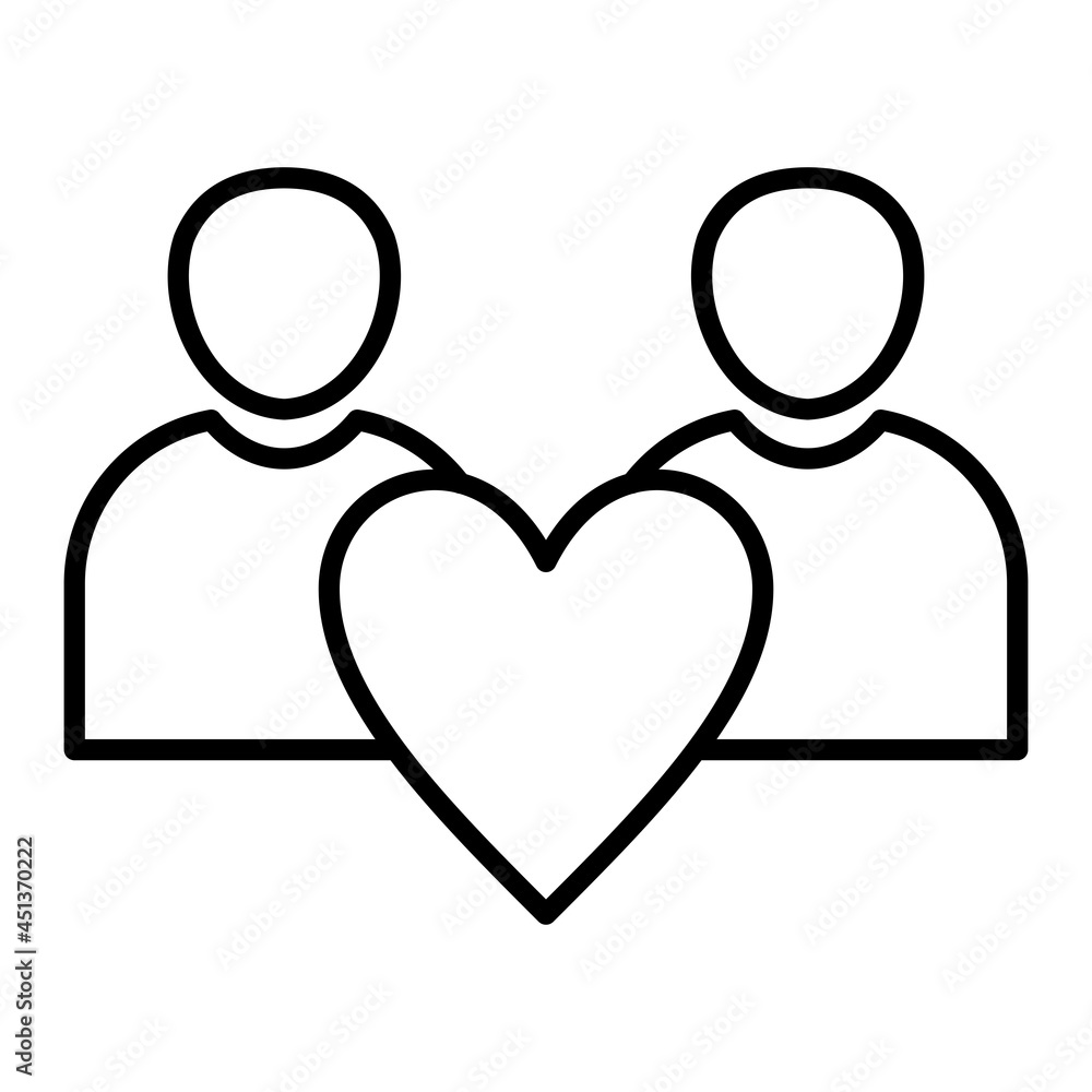 Relationship Vector Outline Icon Isolated On White Background Relationship Vector Outline Icon Isolated On White Background
