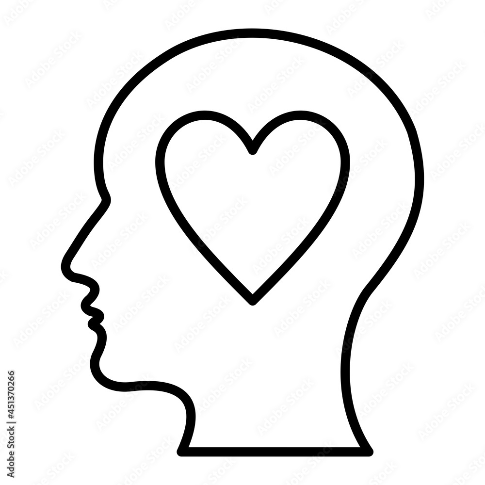 Mind Vector Outline Icon Isolated On White Background Mind Vector Outline Icon Isolated On White Background
