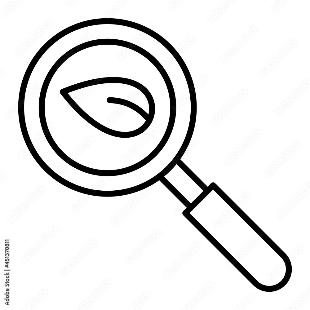 Organic search Vector Outline Icon Isolated On White Background Organic search Vector Outline Icon Isolated On White Background