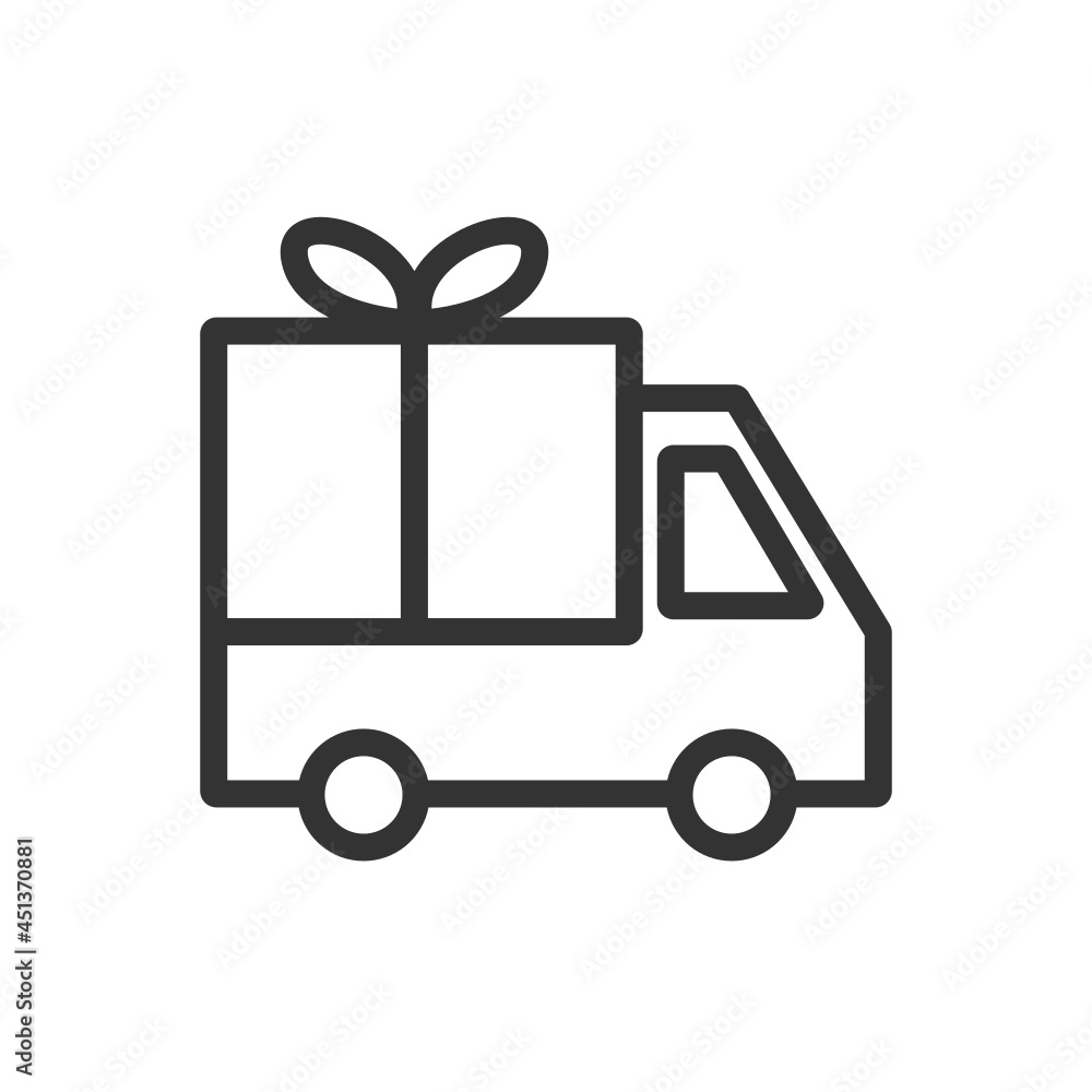 delivery truck line icon vector delivery truck line icon vector