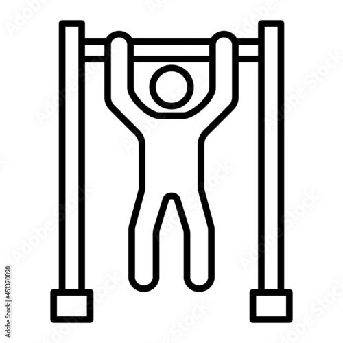 Pull Ups Vector Outline Icon Isolated On White Background