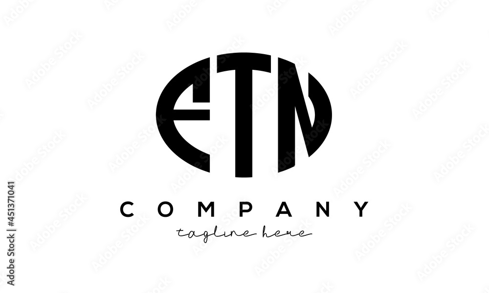 FTN three Letters creative circle logo design FTN three Letters creative circle logo design