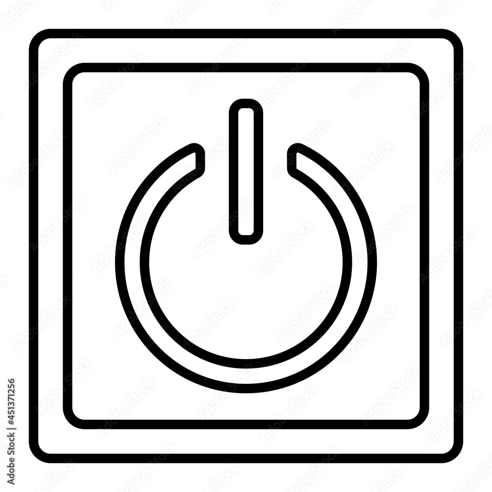 Power Vector Outline Icon Isolated On White Background Power Vector Outline Icon Isolated On White Background