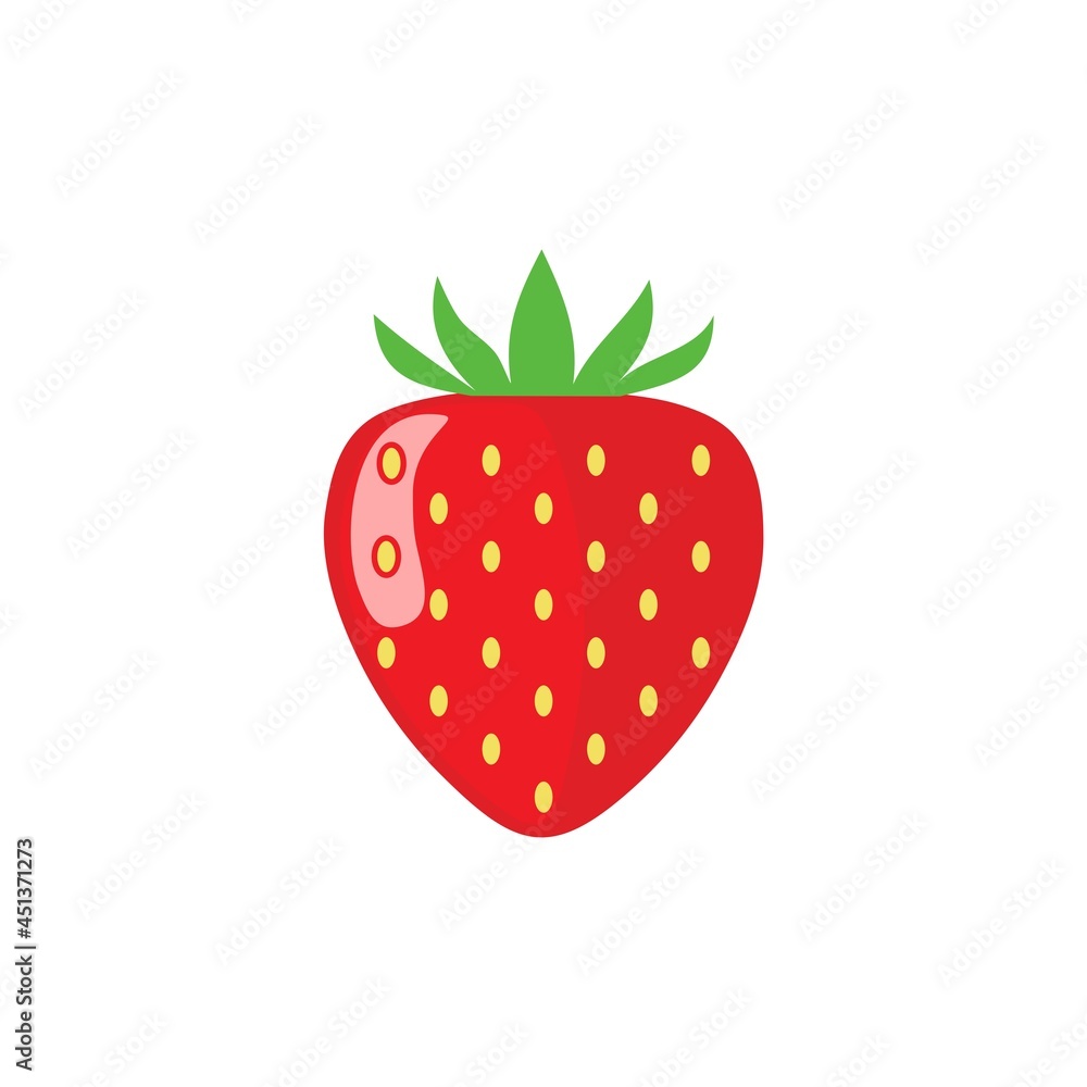 Fototapeta premium Strawberry silhouette icon isolated on white background