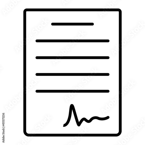 Sign Vector Outline Icon Isolated On White Background