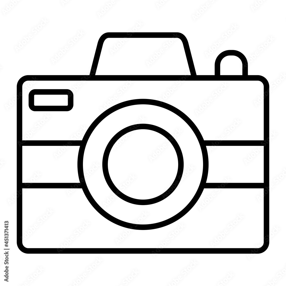 Camera Vector Outline Icon Isolated On White Background Camera Vector Outline Icon Isolated On White Background