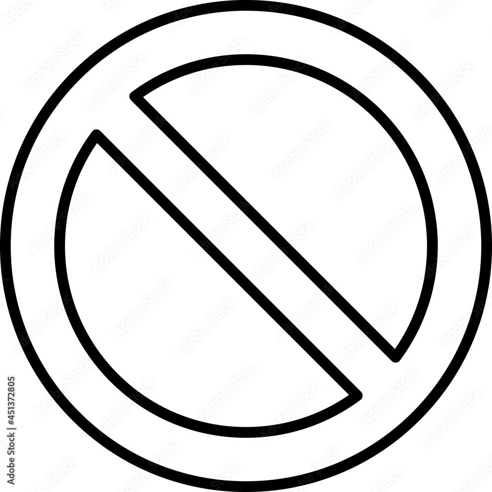 Do Not Disturb Vector Outline Icon Isolated On White Background Do Not Disturb Vector Outline Icon Isolated On White Background