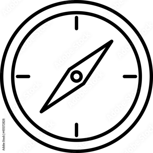 Free Download Compass Vector Outline Icon Isolated On White Background - GFXLoad