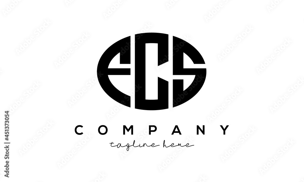 FCS three Letters creative circle logo design FCS three Letters creative circle logo design