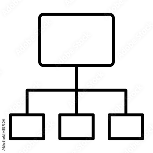 Site Map Vector Outline Icon Isolated On White Background