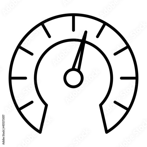 Speed Test Vector Outline Icon Isolated On White Background