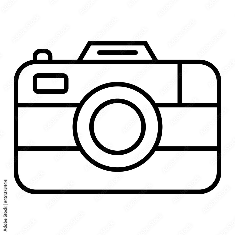 Camera Vector Outline Icon Isolated On White Background Camera Vector Outline Icon Isolated On White Background