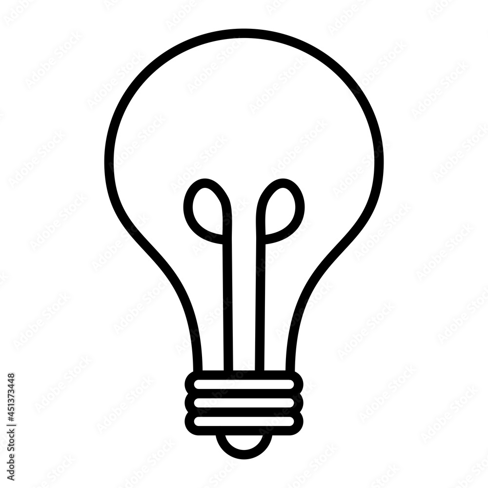 Idea Vector Outline Icon Isolated On White Background Idea Vector Outline Icon Isolated On White Background