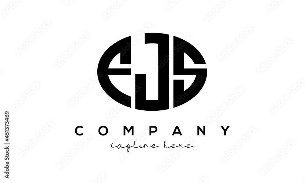 FJS three Letters creative circle logo design FJS three Letters creative circle logo design