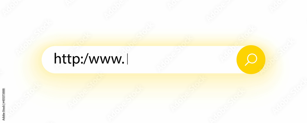 Obraz premium Search bar for the user interface and web site. Search Address and navigation bar icon. Search form template for websites. Isolated ui template. Internet window. Vector illustration