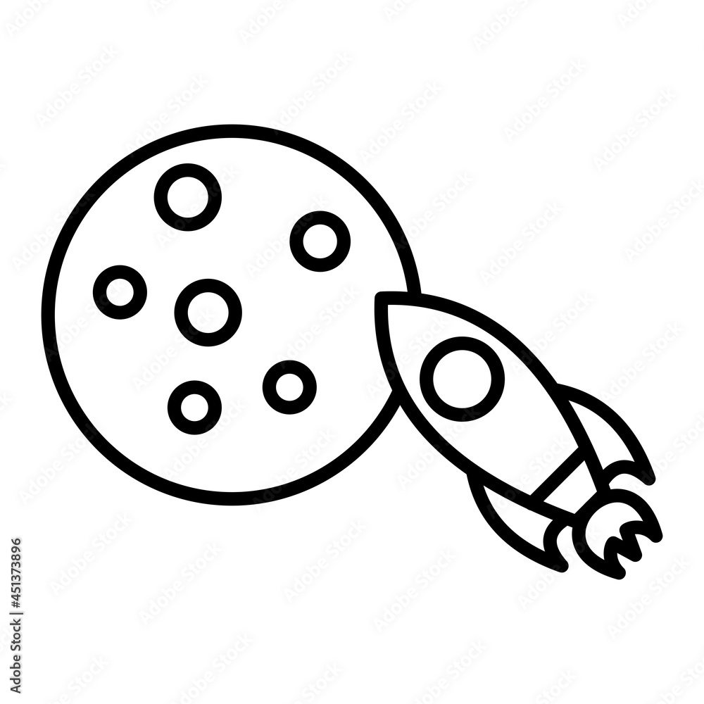Mission Vector Outline Icon Isolated On White Background Mission Vector Outline Icon Isolated On White Background