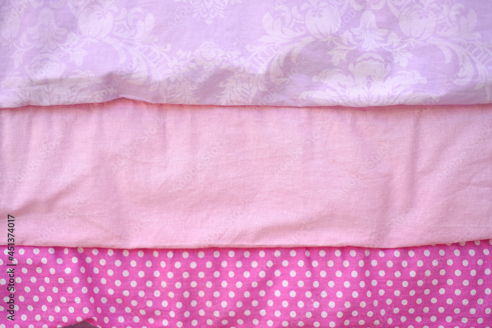 Textiles in different pink shades Textiles in different pink shades