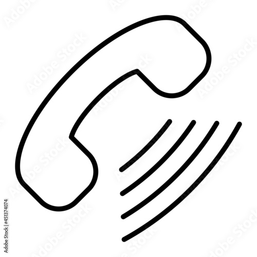  Phone Vector Outline Icon Isolated On White Background