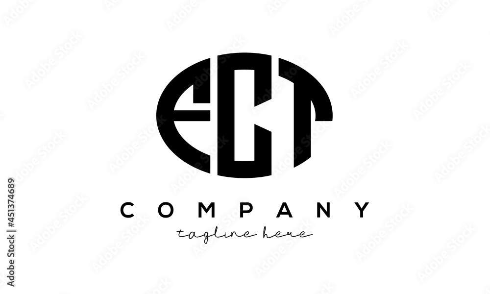 FCT three Letters creative circle logo design FCT three Letters creative circle logo design