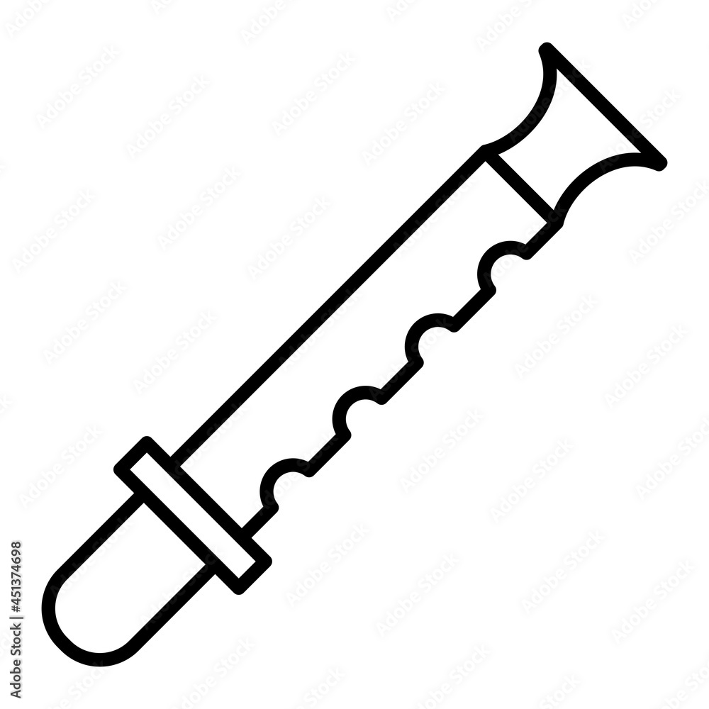 Flute Vector Outline Icon Isolated On White Background Flute Vector Outline Icon Isolated On White Background