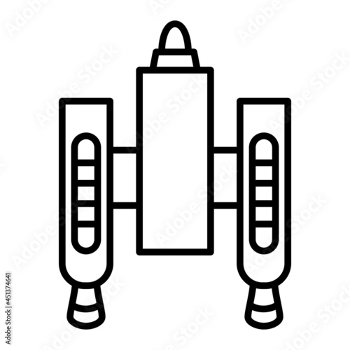 Jetpack Vector Outline Icon Isolated On White Background