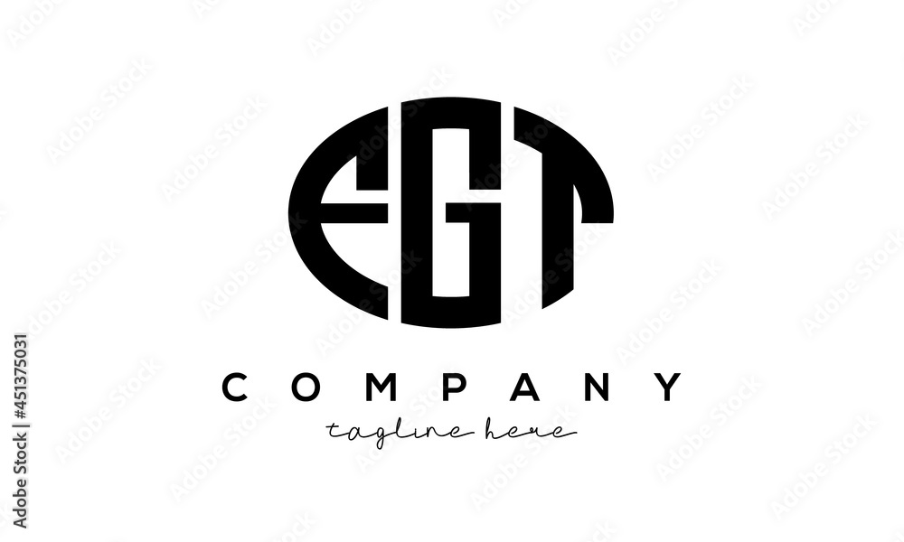 FGT three Letters creative circle logo design
