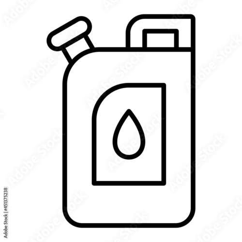 Canister Vector Outline Icon Isolated On White Background