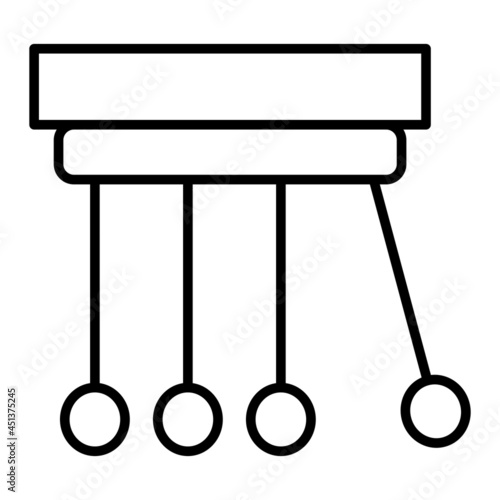 Pendulum  Vector Outline Icon Isolated On White Background