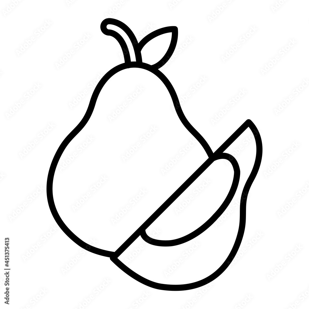 Shaddock Vector Outline Icon Isolated On White Background Shaddock Vector Outline Icon Isolated On White Background