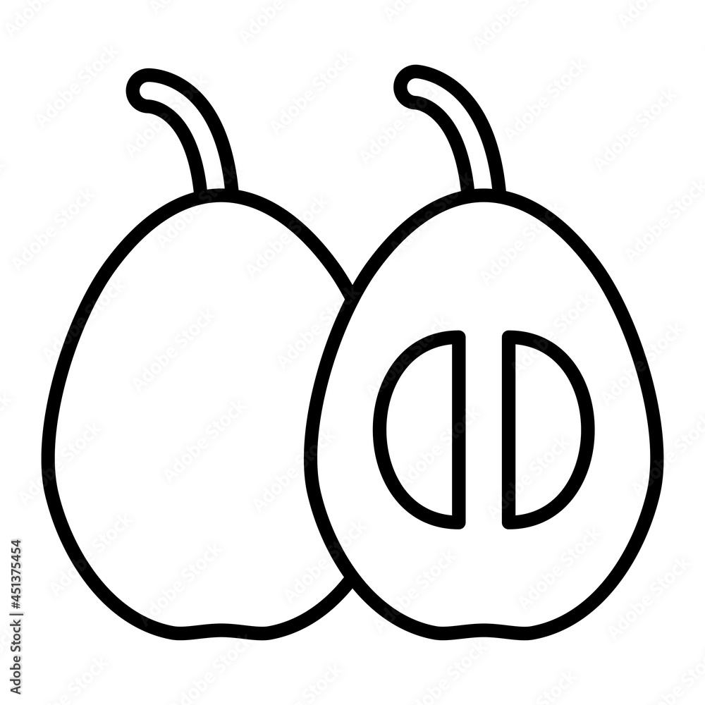Loquat Vector Outline Icon Isolated On White Background Loquat Vector Outline Icon Isolated On White Background