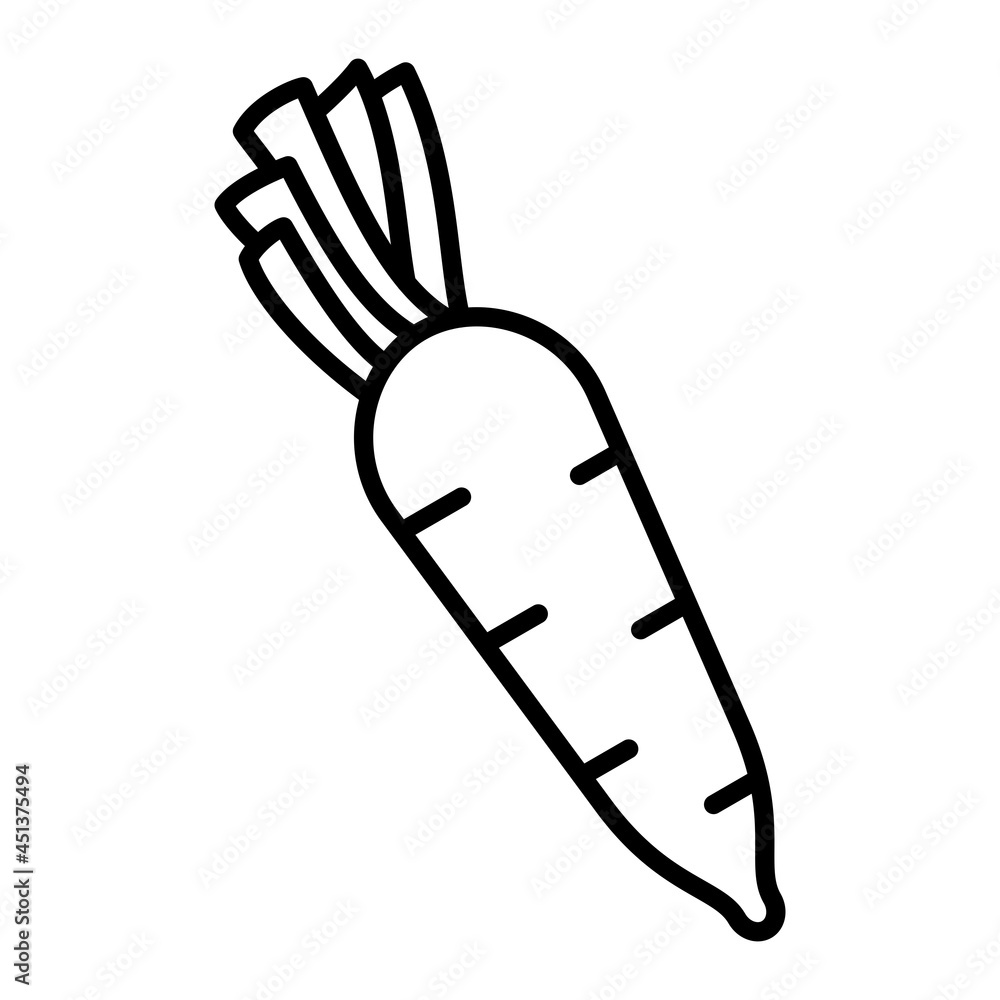 Radish Vector Outline Icon Isolated On White Background Radish Vector Outline Icon Isolated On White Background