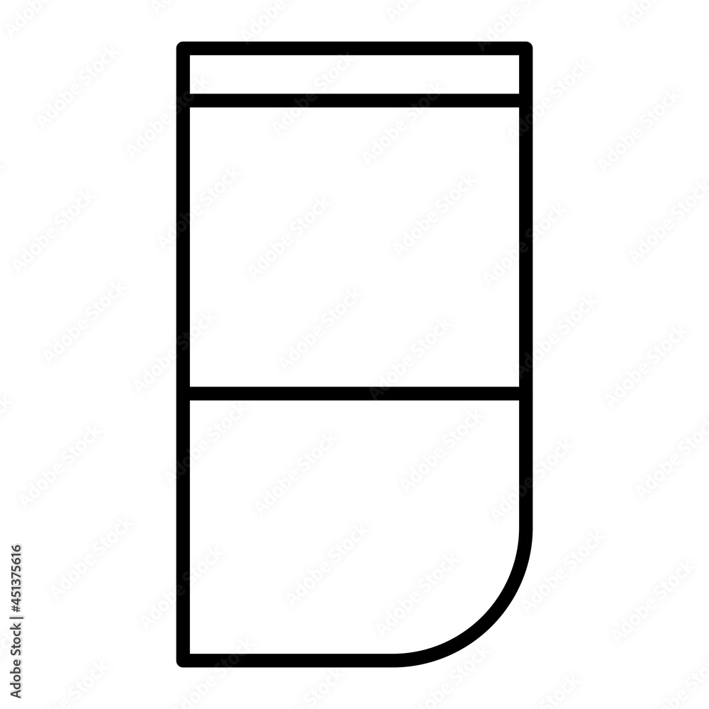Eraser Vector Outline Icon Isolated On White Background Eraser Vector Outline Icon Isolated On White Background