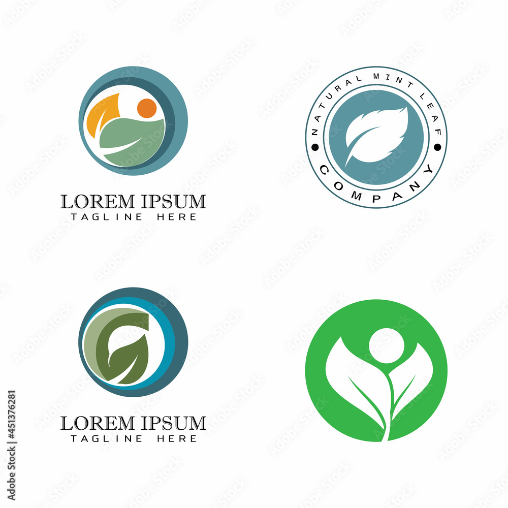Leaf icon Vector Illustration design Logo template Leaf icon Vector Illustration design Logo template