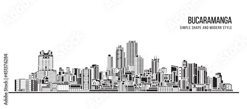 Cityscape Building Abstract Simple shape and modern style art Vector design - Bucaramanga photo