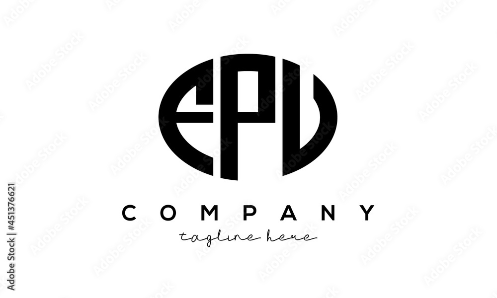 FPU three Letters creative circle logo design FPU three Letters creative circle logo design
