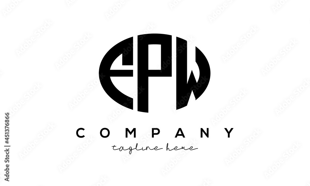 FPW three Letters creative circle logo design