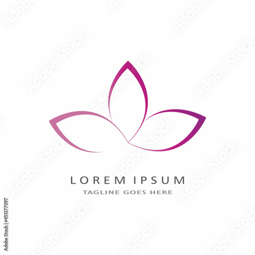 Beauty Vector lotus flowers design logo Template icon
