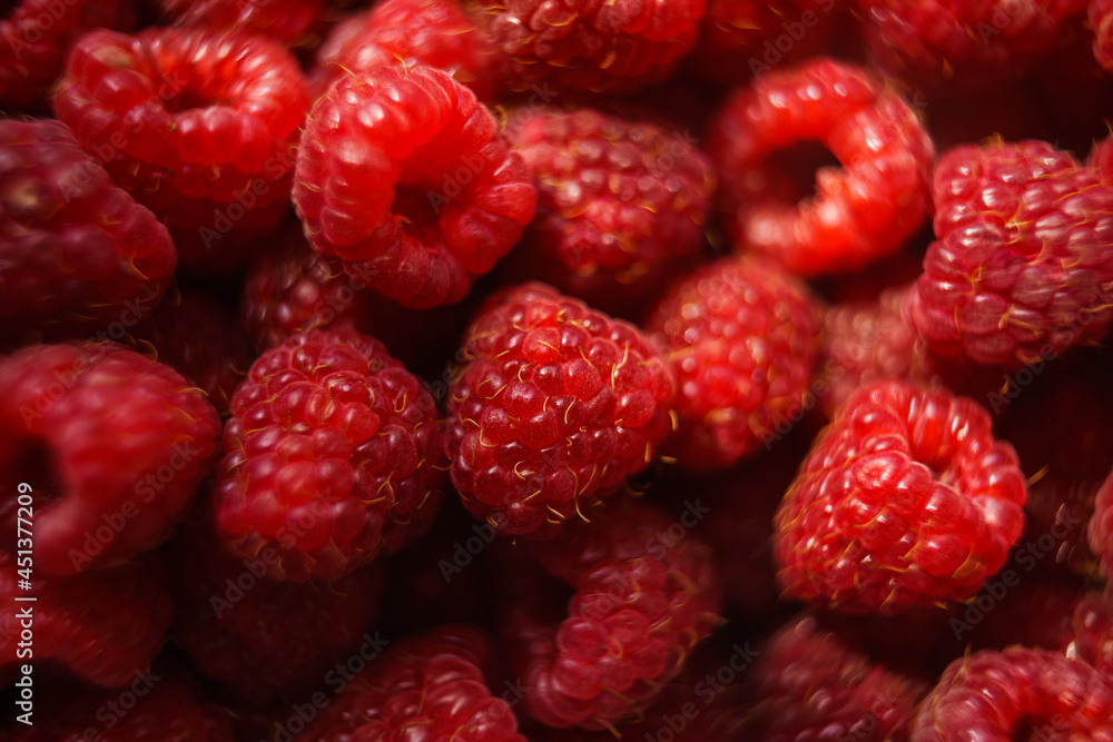 macro photo of ripe red raspberry macro photo of ripe red raspberry