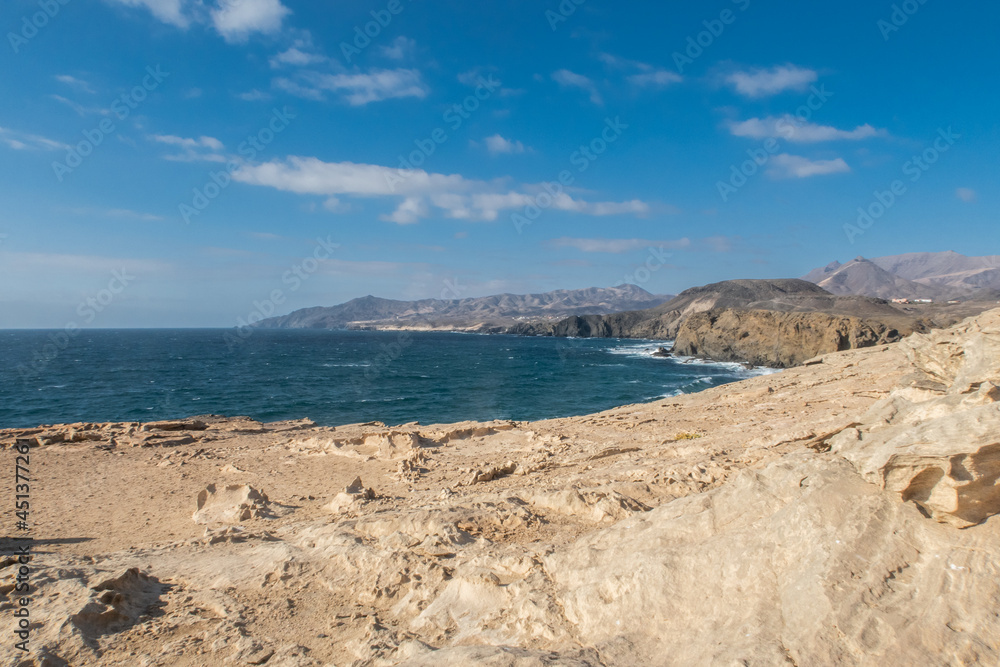 cliffs on the island of Fuerteventura