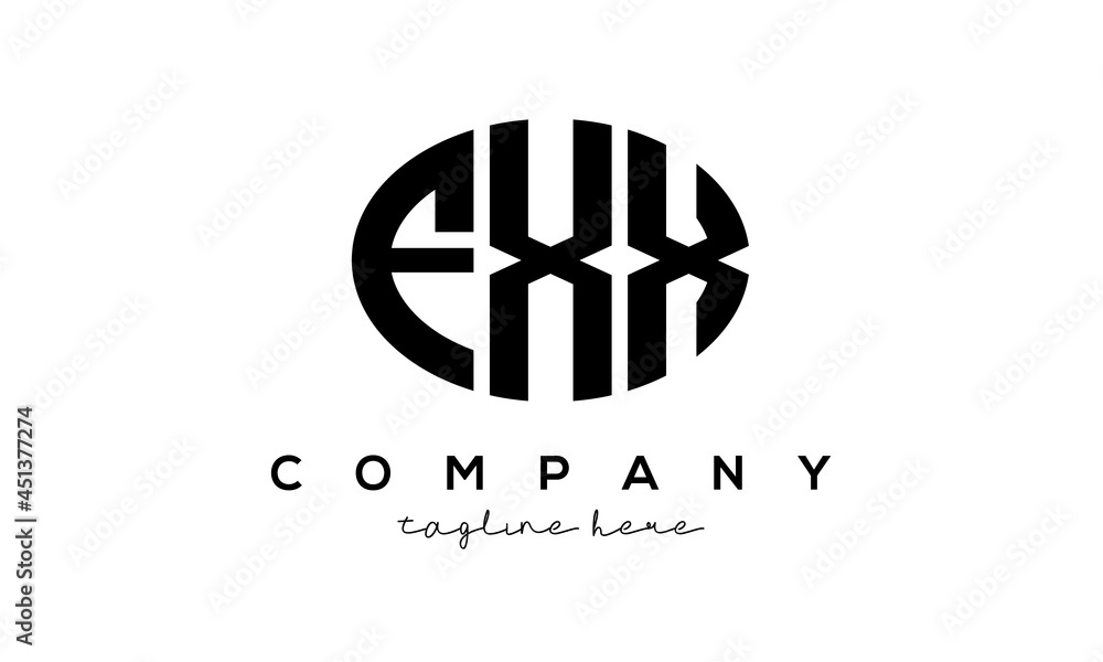 FXX three Letters creative circle logo design FXX three Letters creative circle logo design