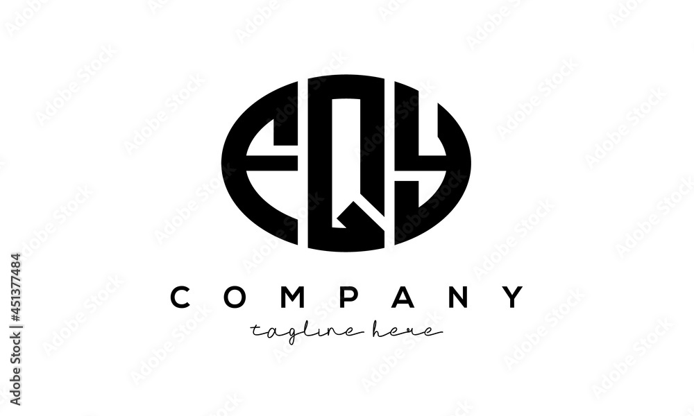 FQY three Letters creative circle logo design FQY three Letters creative circle logo design