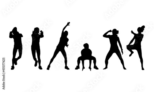 Ladies Fitness Workout and Dance Silhouette Set